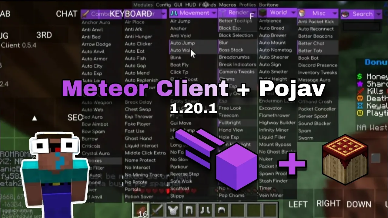 Meteor Client on PojavLauncher